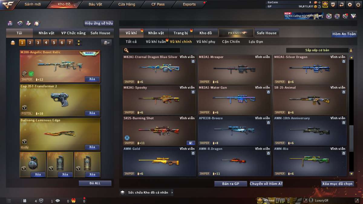 shop acc cf uy tin gia re