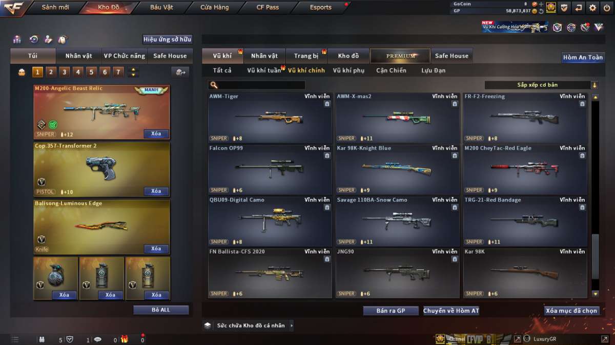 shop acc cf uy tin gia re