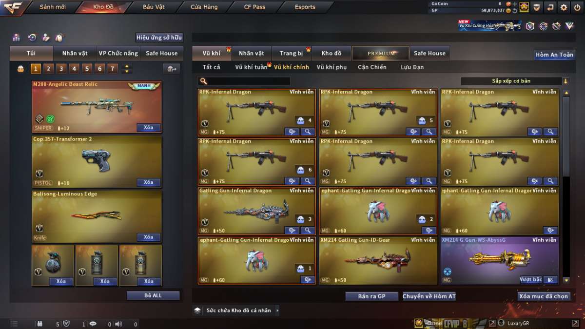 shop acc cf uy tin gia re