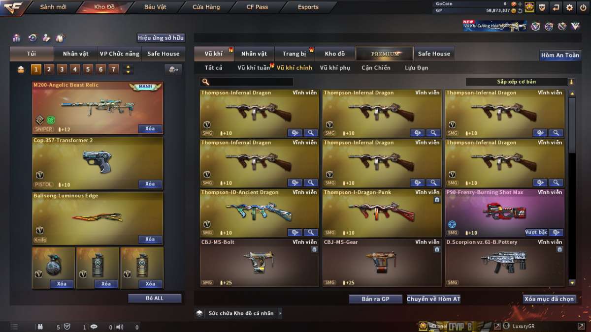 shop acc cf uy tin gia re