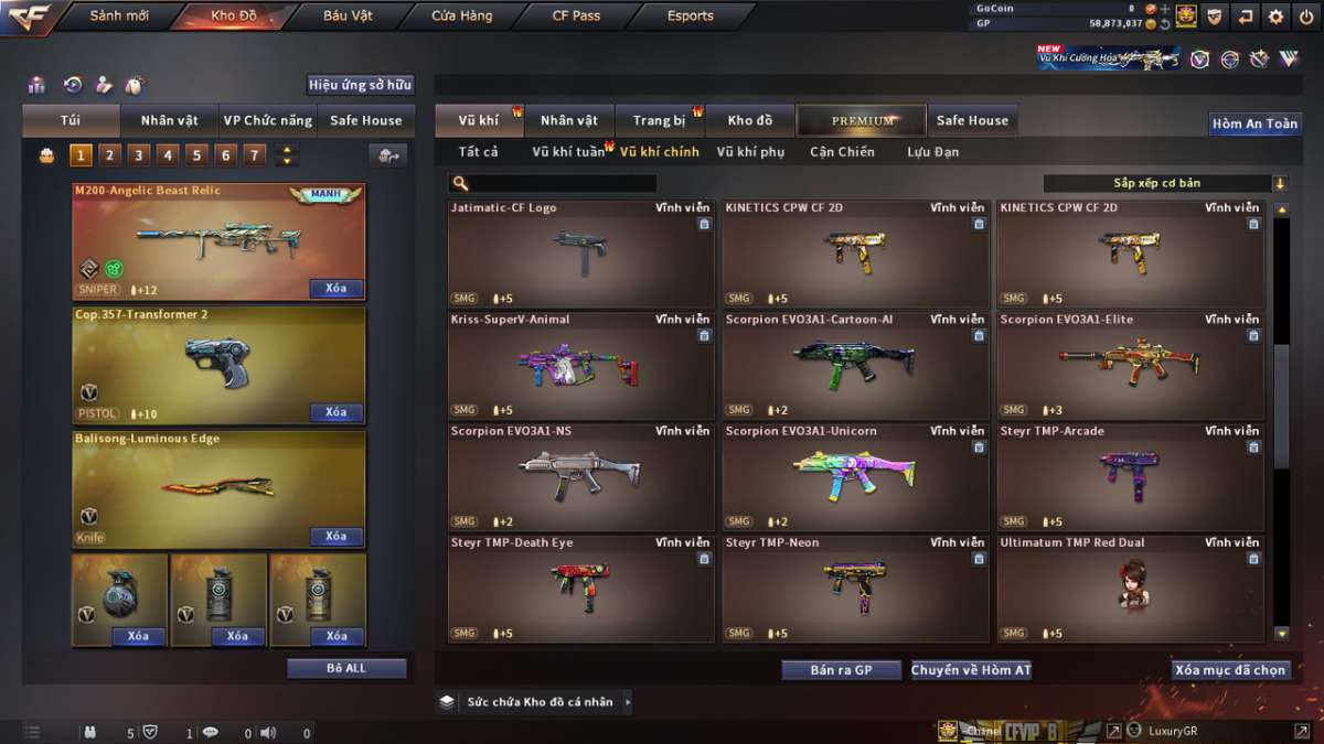 shop acc cf uy tin gia re