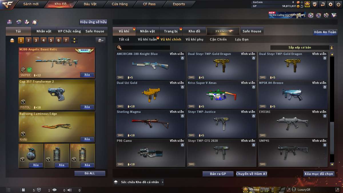 shop acc cf uy tin gia re