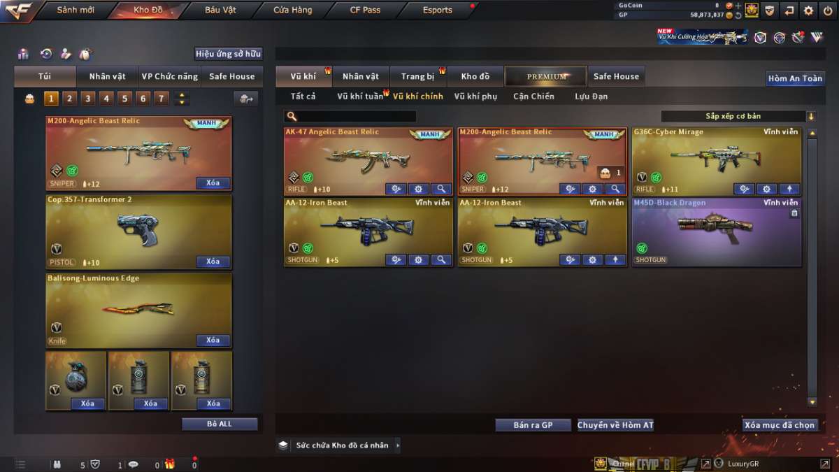 shop acc cf uy tin gia re