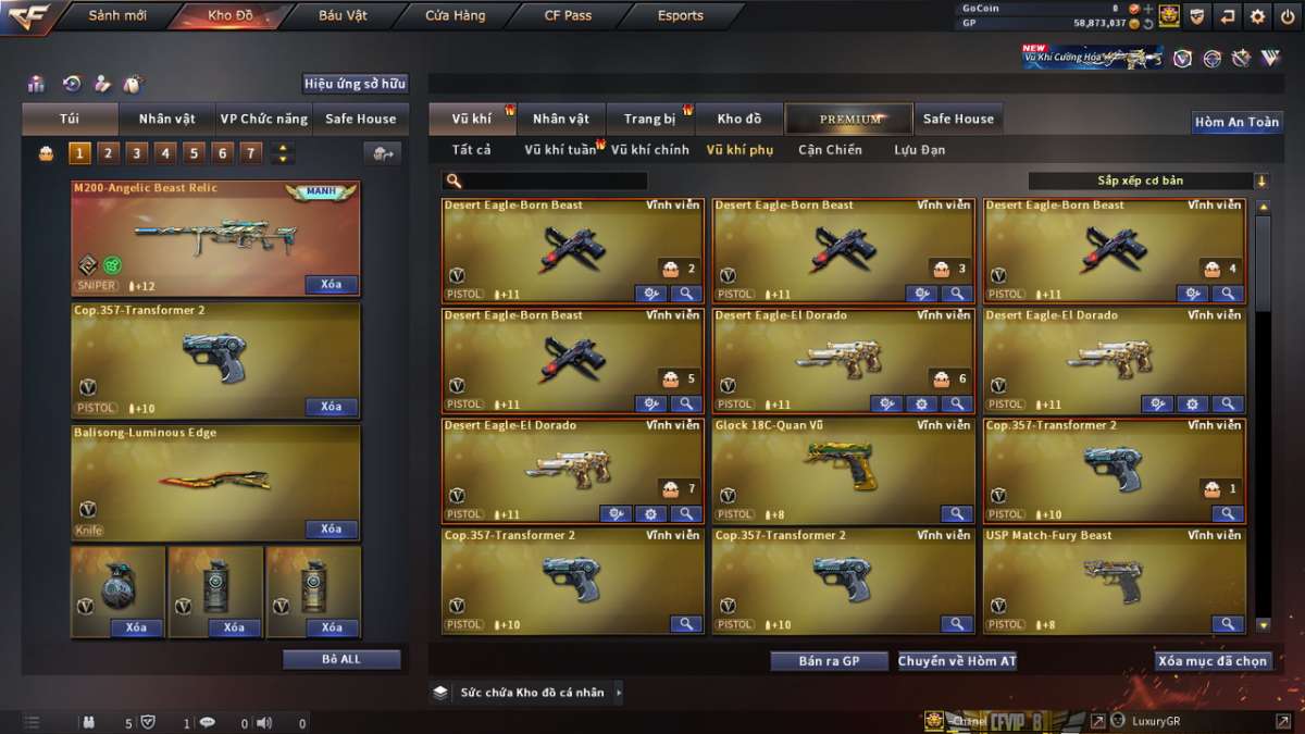 shop acc cf uy tin gia re