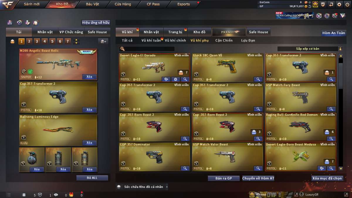 shop acc cf uy tin gia re