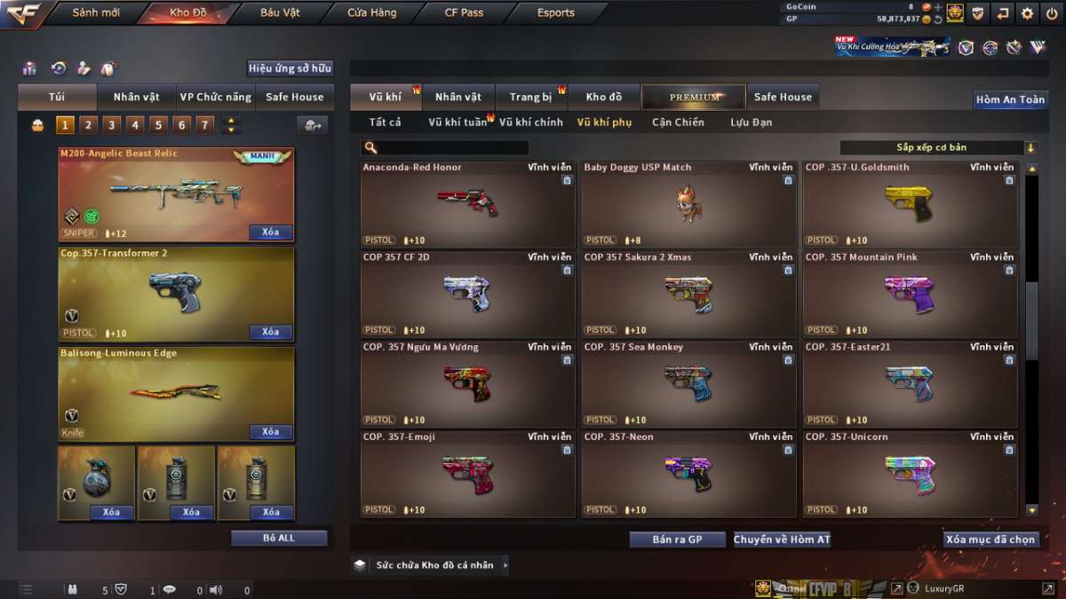 shop acc cf uy tin gia re