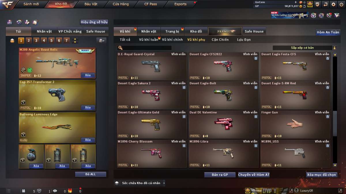 shop acc cf uy tin gia re