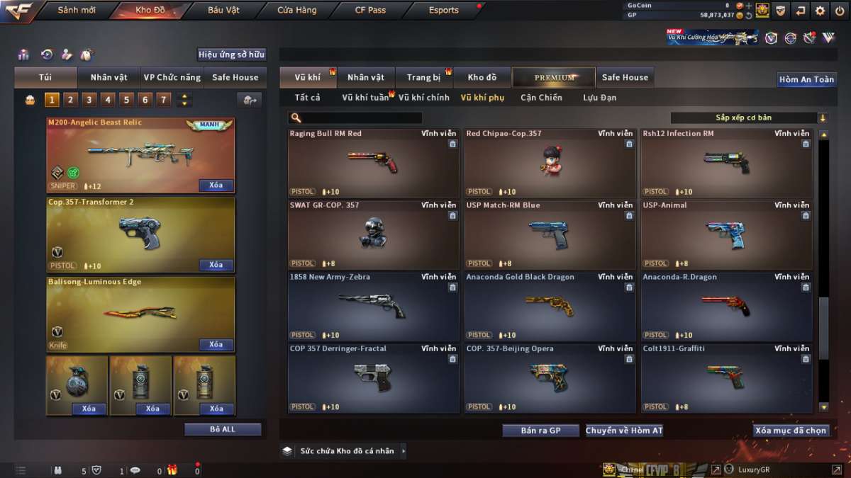 shop acc cf uy tin gia re