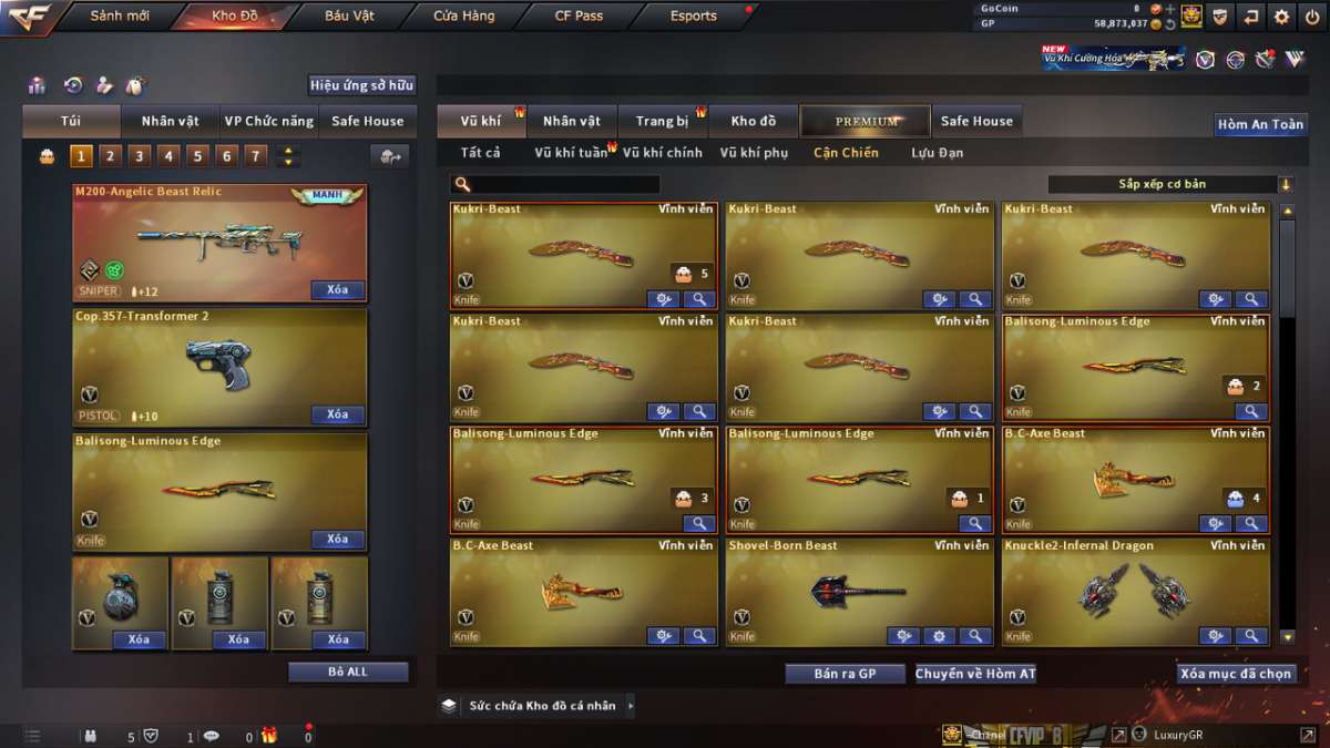 shop acc cf uy tin gia re