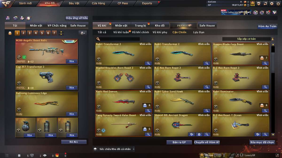 shop acc cf uy tin gia re