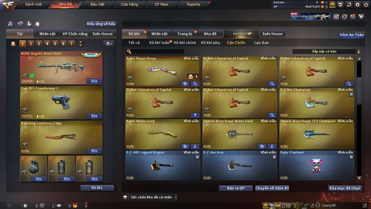 shop acc cf uy tin gia re