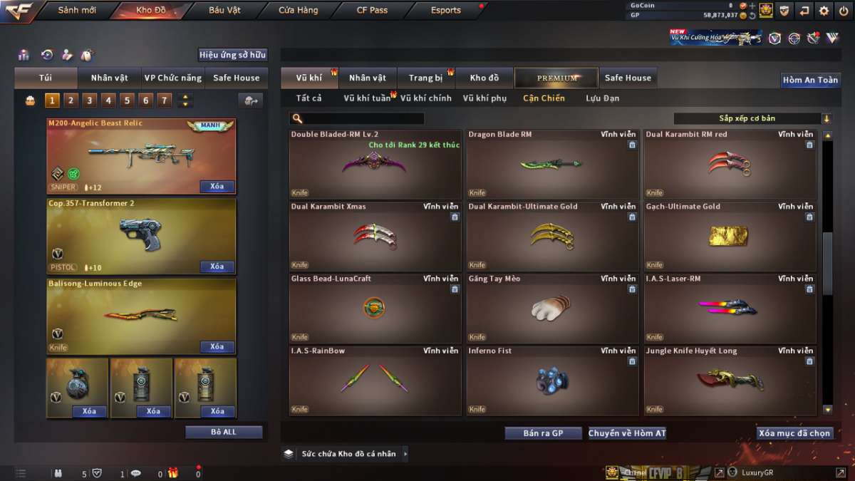 shop acc cf uy tin gia re