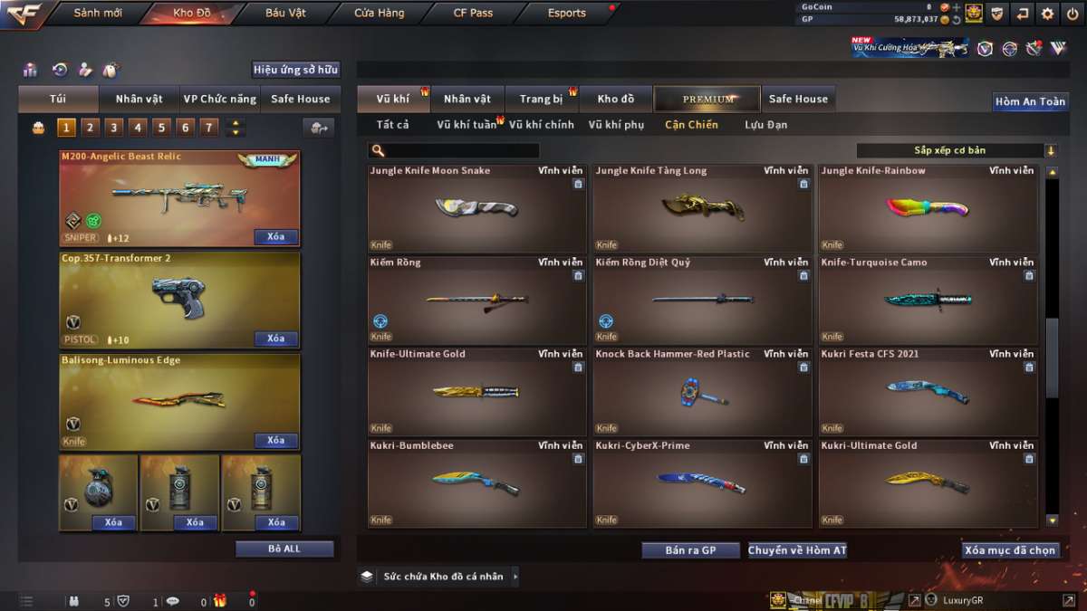 shop acc cf uy tin gia re