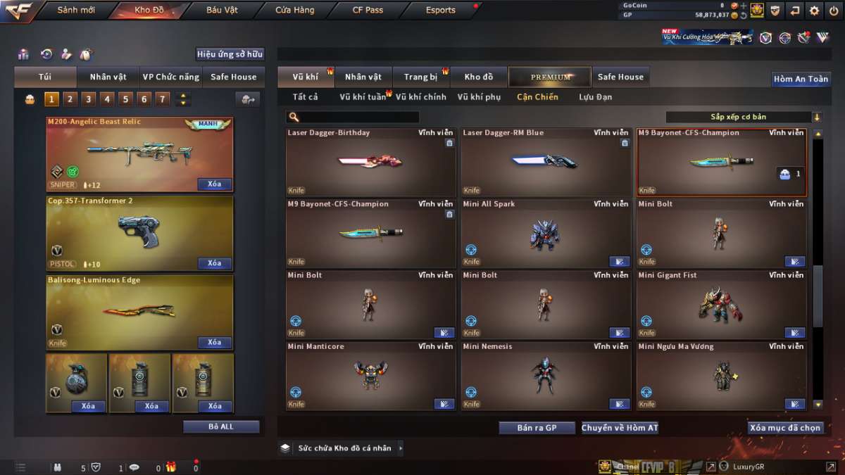 shop acc cf uy tin gia re