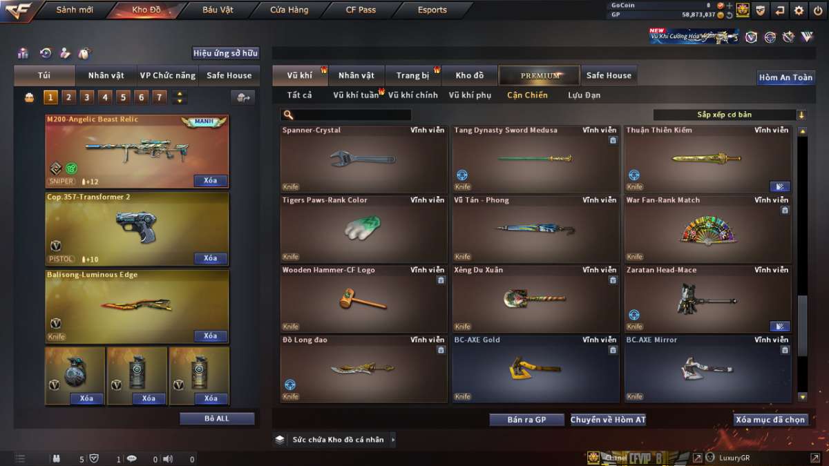 shop acc cf uy tin gia re