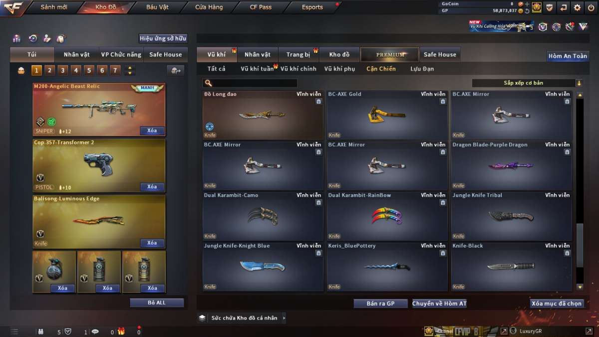 shop acc cf uy tin gia re