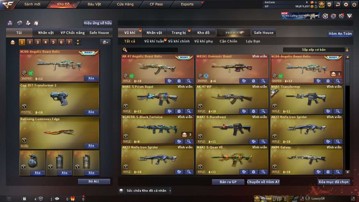 shop acc cf uy tin gia re