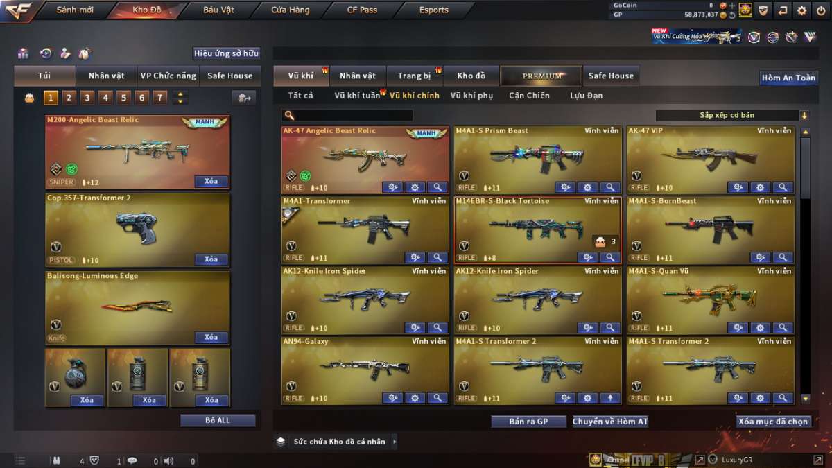 shop acc cf uy tin gia re