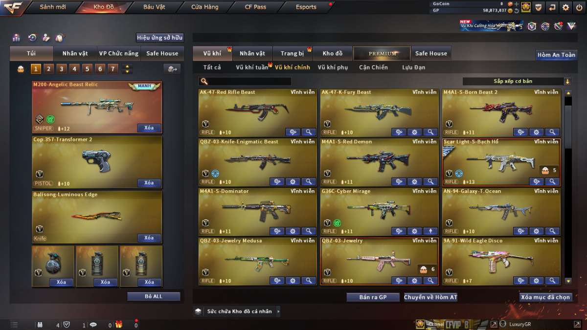 shop acc cf uy tin gia re