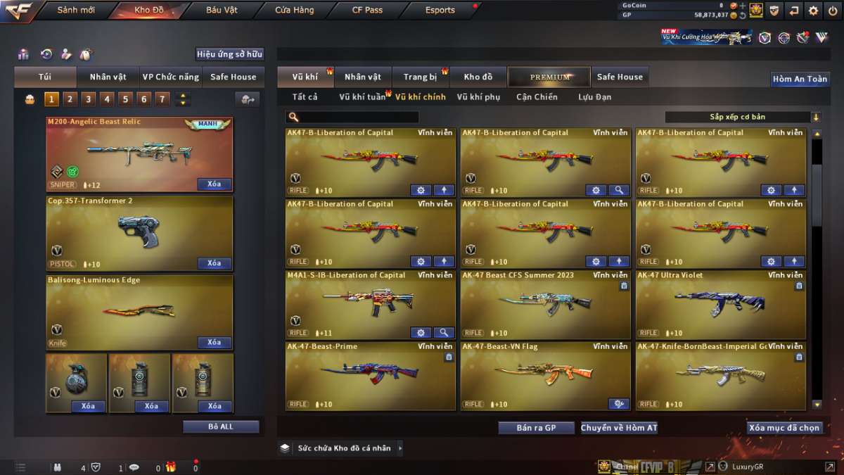 shop acc cf uy tin gia re