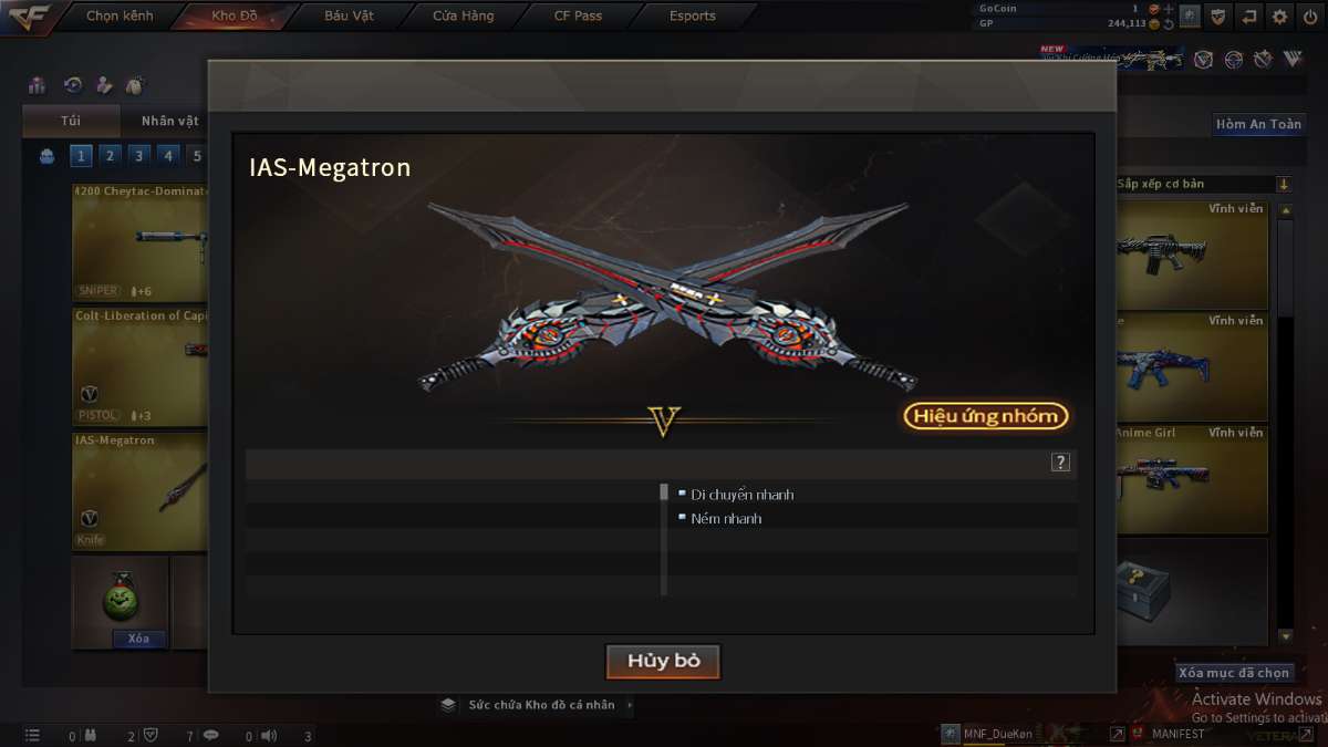 shop acc cf uy tin gia re