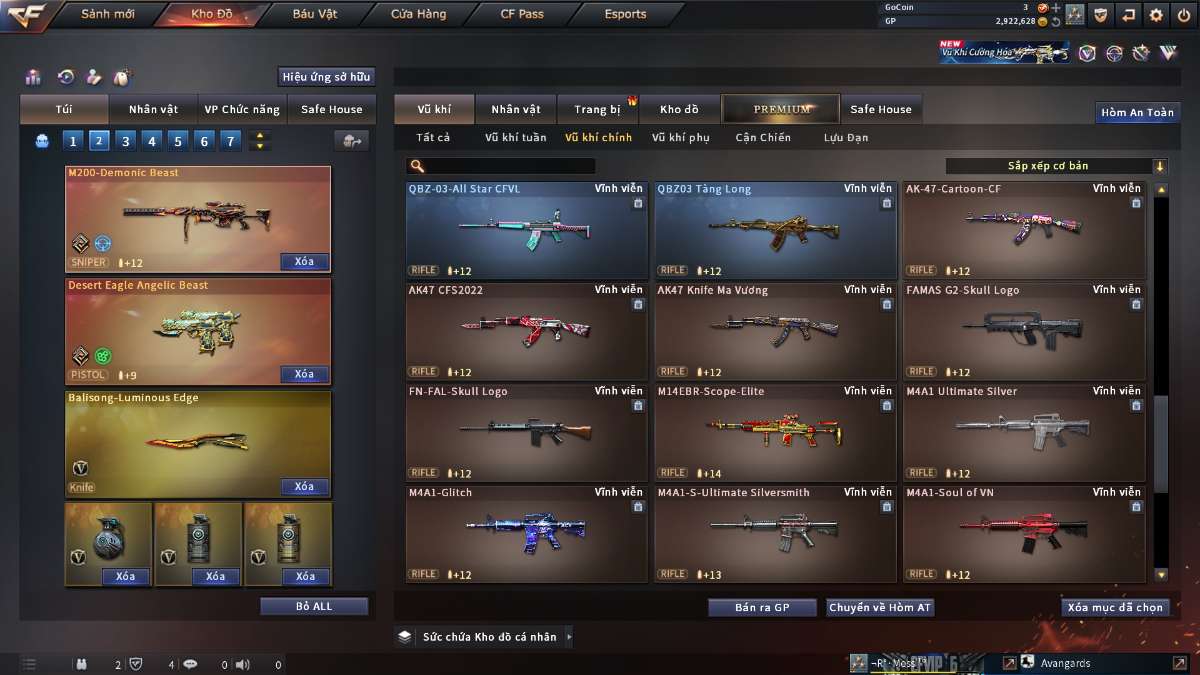 shop acc cf uy tin gia re