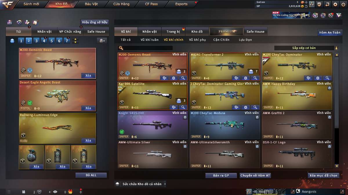 shop acc cf uy tin gia re