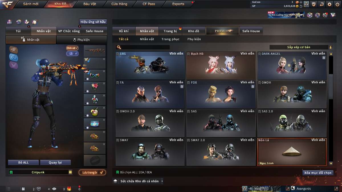 shop acc cf uy tin gia re