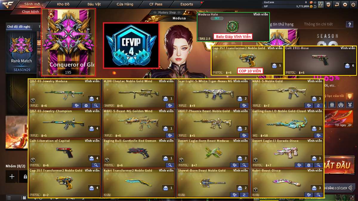 shop acc cf uy tin gia re