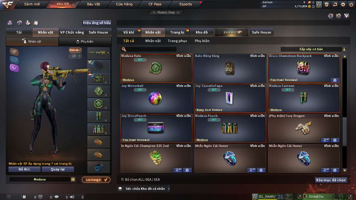 shop acc cf uy tin gia re