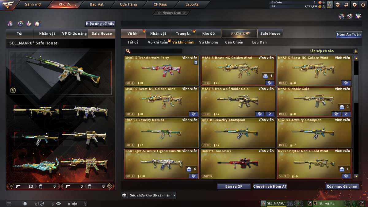 shop acc cf uy tin gia re