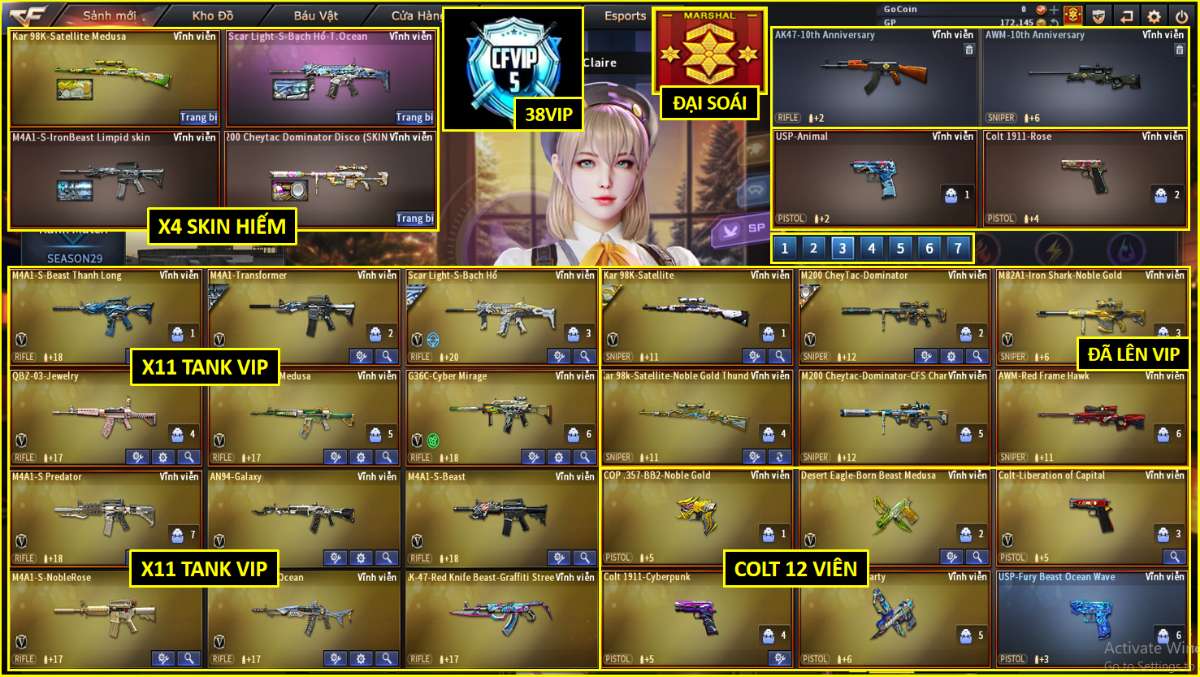 shop acc cf uy tin gia re