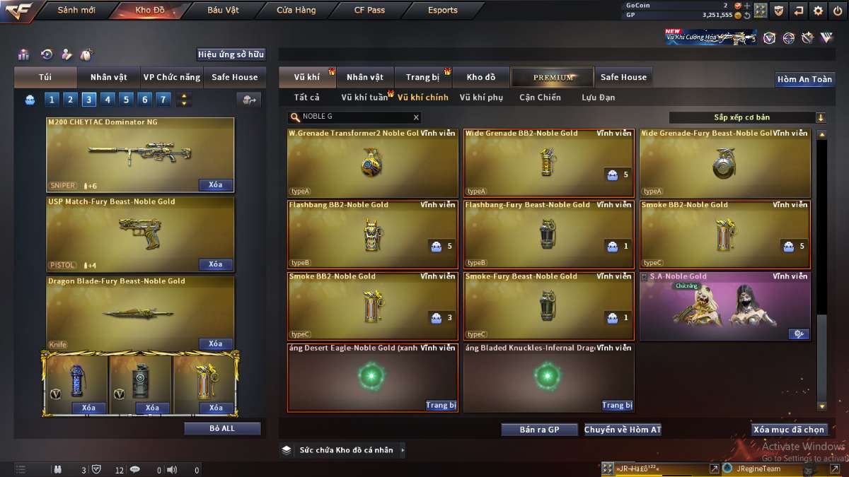 shop acc cf uy tin gia re