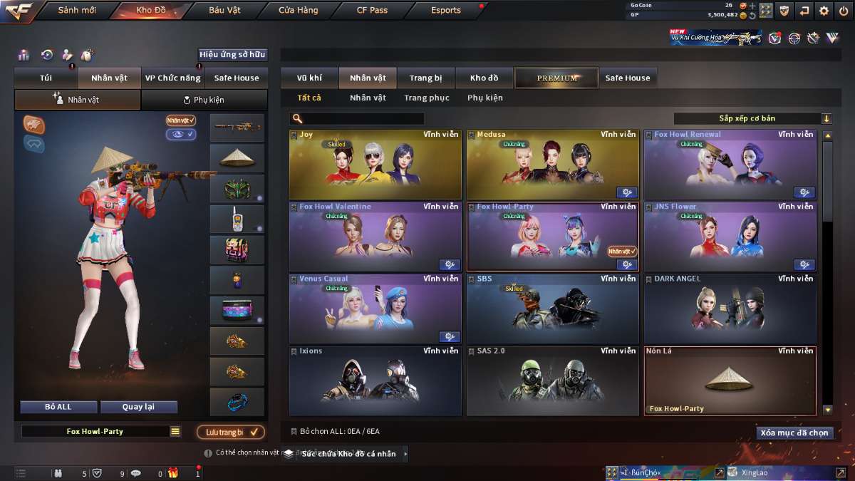 shop acc cf uy tin gia re