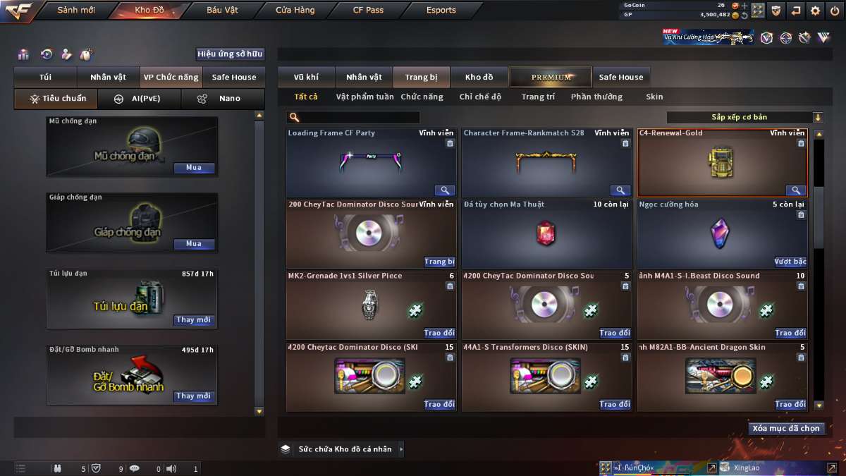 shop acc cf uy tin gia re