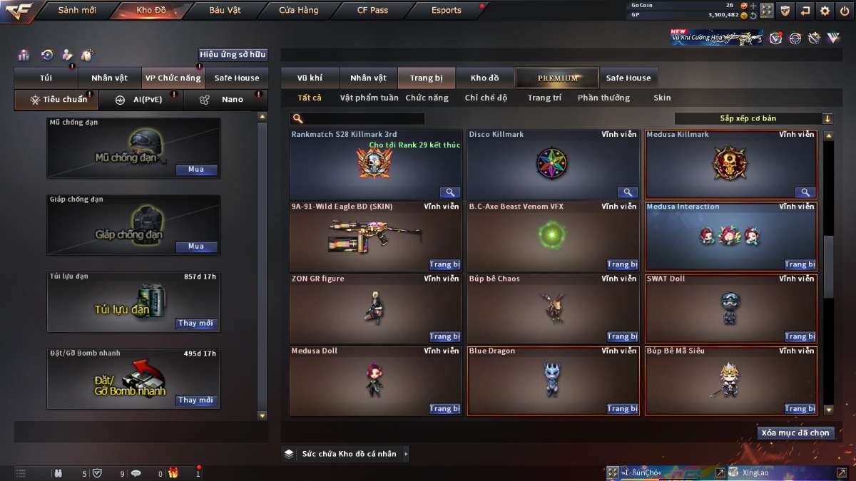 shop acc cf uy tin gia re