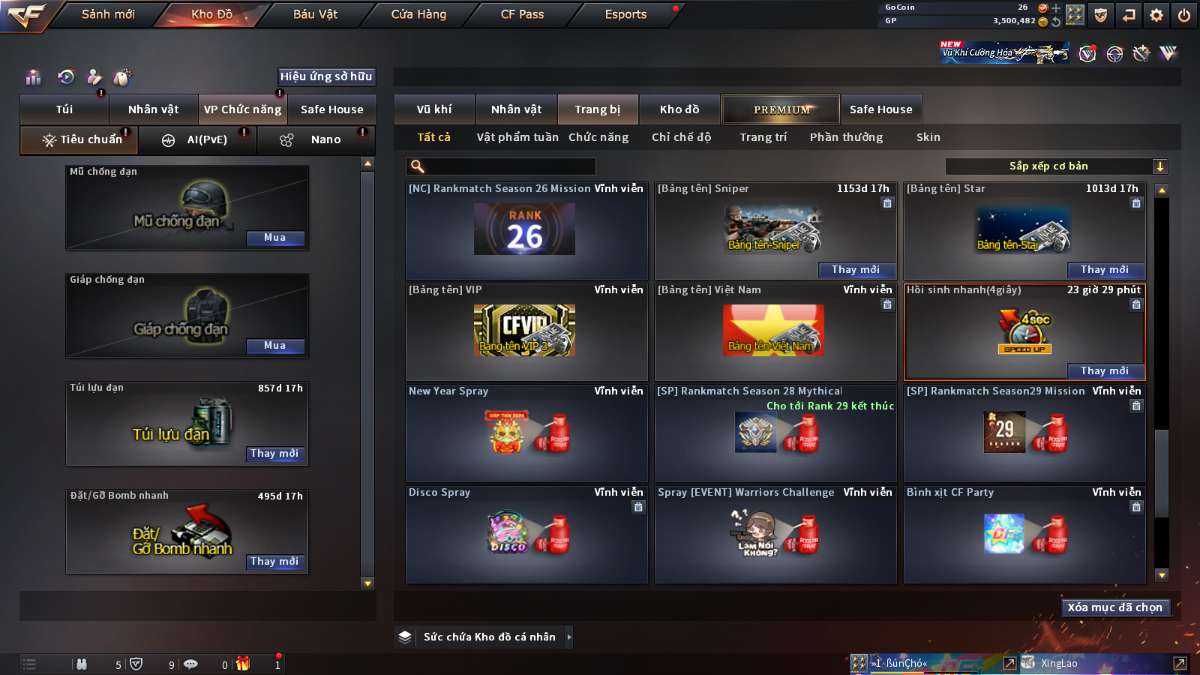 shop acc cf uy tin gia re