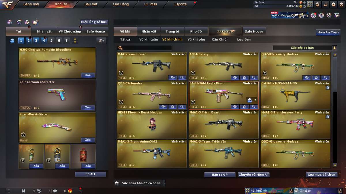 shop acc cf uy tin gia re