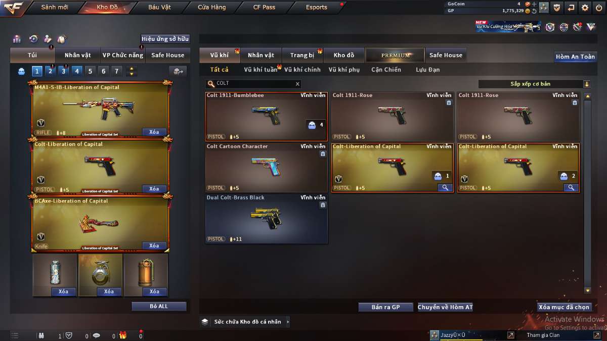 shop acc cf uy tin gia re