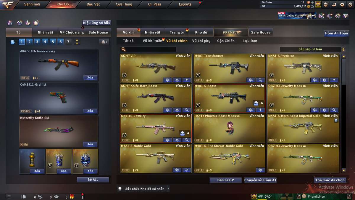 shop acc cf uy tin gia re