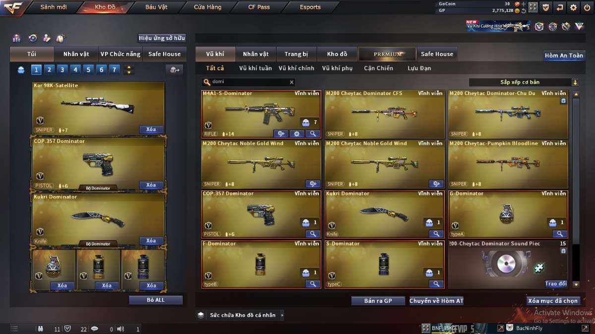 shop acc cf uy tin gia re