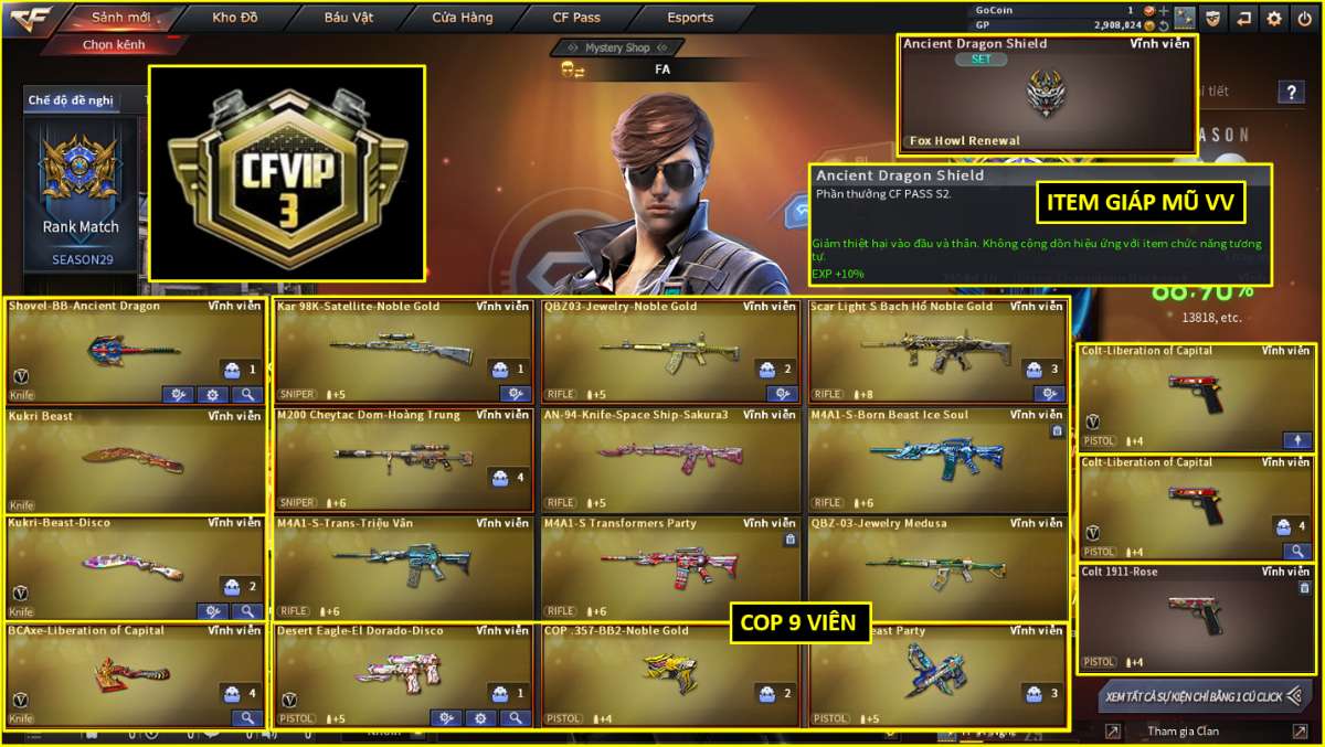 shop acc cf uy tin gia re