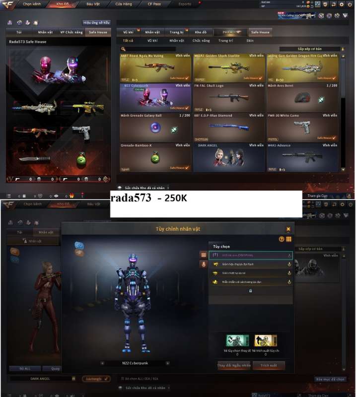 shop acc cf uy tin gia re