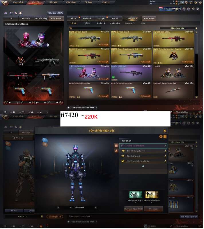 shop acc cf uy tin gia re