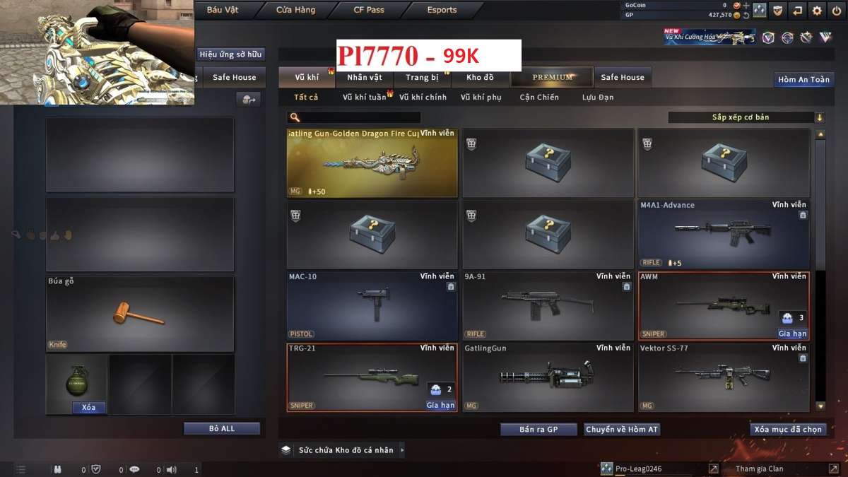 shop acc cf uy tin gia re