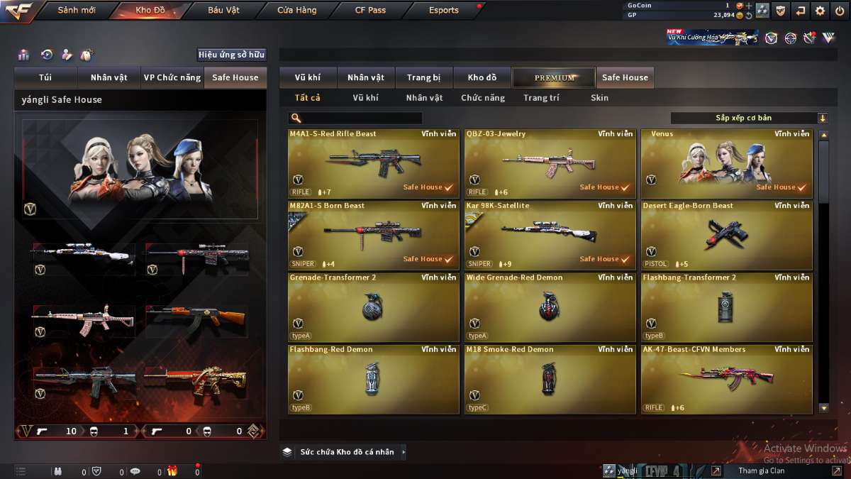 shop acc cf uy tin gia re