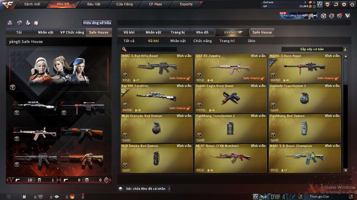 shop acc cf uy tin gia re