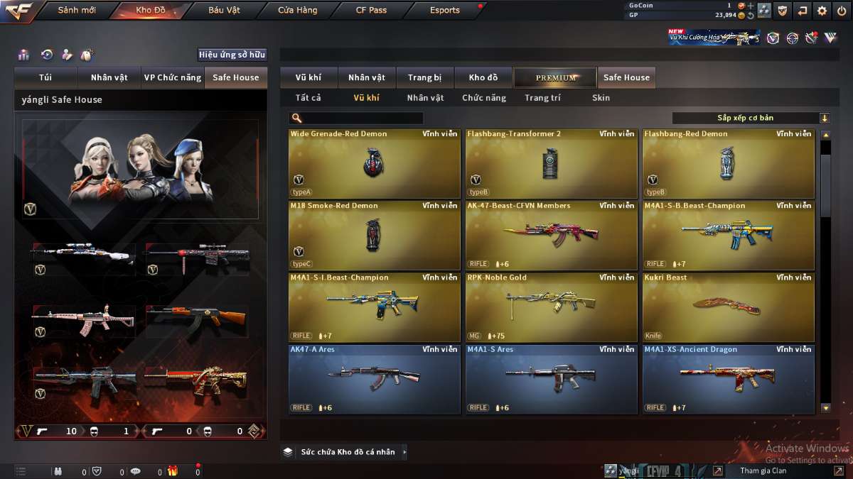 shop acc cf uy tin gia re