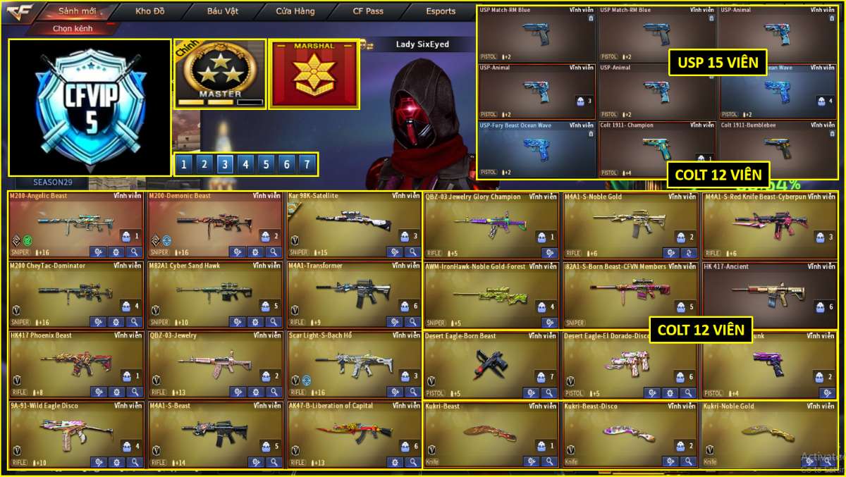 shop acc cf uy tin gia re