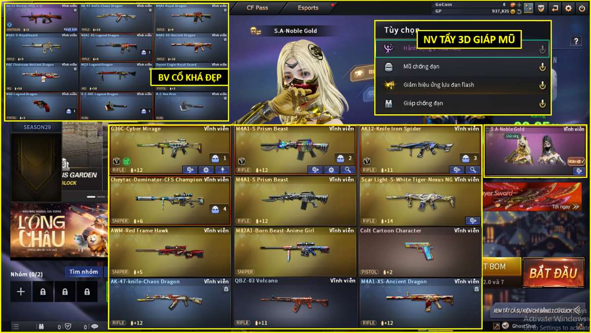 shop acc cf uy tin gia re